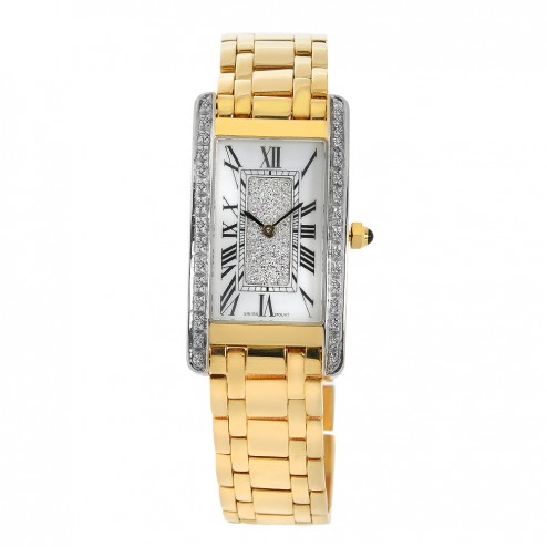 Geneve 18K Yellow Gold Watch With Customized Bezel 