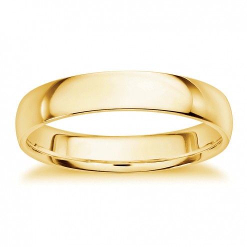 Mens 14K Yellow Gold Comfort Fit Wedding Band 5.6mm 
