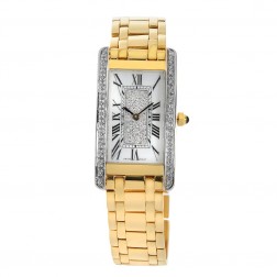 Geneve 18K Yellow Gold Watch With Customized Bezel 