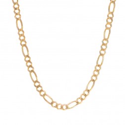 14K Yellow Gold Figaro Link 25.5 Inch Chain 31.8 Grams 