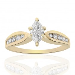 1.00 Carat Diamond Engagement Ring 14k Yellow Gold