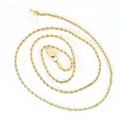 14K Yellow Gold 16 Inch Rope Chain 3.6 Grams 