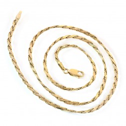 14K Yellow Gold 16 Inch Rope Chain 7.8 Grams 