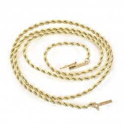 14K Yellow Gold 18 Inch Rope Chain 7.5 Grams 