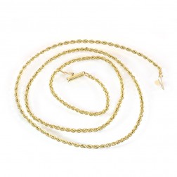 14K Yellow Gold 18 Inch Rope Chain 5.8 Grams