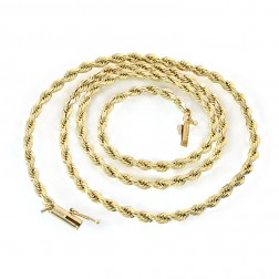 14K Yellow Gold 18 Inch Rope Chain 14.0 Grams 