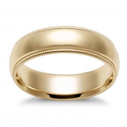 5.0 mm 14K Yellow Gold Wedding Band Ring