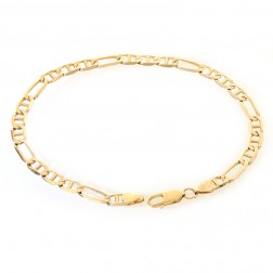 4.8mm 14K Yellow Gold Figarucci Link Chain Bracelet