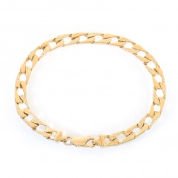 6.5mm 14K Yellow Gold Square Curb Link Bracelet