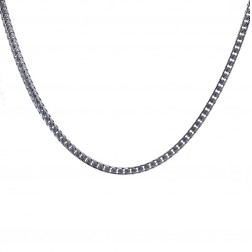 14K White Gold Curb Link 36 Inch Chain 74 Grams 