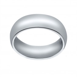 7mm Comfort Fit Wedding Band 14K White Gold 