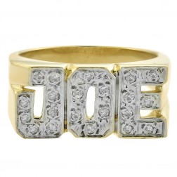 0.20 Carat Diamond 'Joe' Vintage Men's Ring 14K Two Tone Gold 