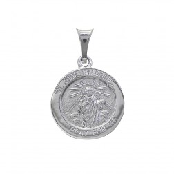 925 Sterling Silver St. Jude Thaddeus Religious Medal Pendant