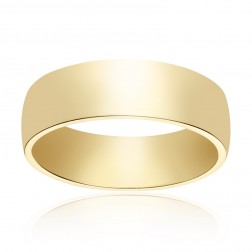 6.0mm 14K Yellow Gold Comfort Fit Wedding Band