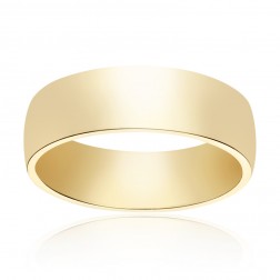 6.0mm 14K Yellow Gold Comfort Fit Band