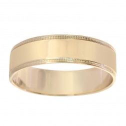 6.3mm 14K Yellow Gold Comfort Fit Wedding Band