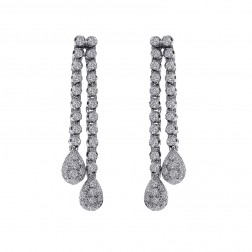 1.75 carat Diamond Drop Earrings 14K White Gold