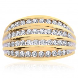 1.25 Carat Round Cut Diamond Ring 14K Yellow Gold