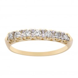0.30 Carat Diamond Wedding Band 14K Yellow Gold Ring