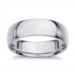 5.8mm 14K White Gold Comfort Fit Wedding Band Ring