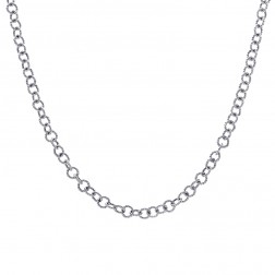 14K White Gold 16 Inch Braided Cable Link Chain 6.0 Grams