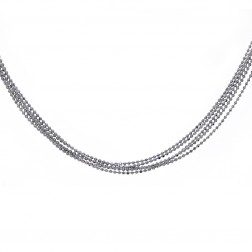 Five Strand Ball Link Chain Made In Italy 14K White Gold