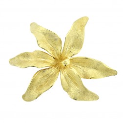 14K Yellow Gold Tiffany & Co. Flower Vintage Brooch Pin