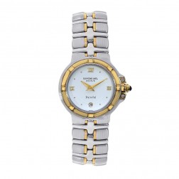 Raymond Weil Parsifal Stainless Steel Two Tone Ladies Watch White Dial 9990