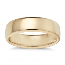4.2mm 14K Yellow Gold Comfort Fit Wedding Band Ring