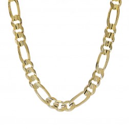 14K Yellow Gold 22 Inch Figaro Link Chain 77.4 Grams