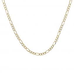 14K Yellow Gold 24 Inch Figaro Link Chain 27.3 Grams 6mm