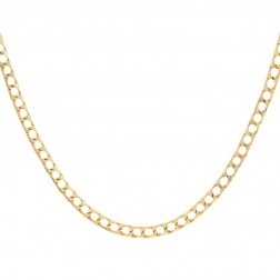 14K Yellow Gold Square Curb Link 20 Inch Chain 18.3 Grams 