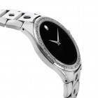 Movado Valeto Stainless Steel Watch Custom Diamond Bezel 84 G1 1890