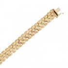 9.0mm 14K Yellow Gold Fancy Link Bracelet