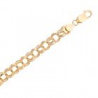 7.5mm Ladies 14K Yellow Gold Round Charm Link Bracelet