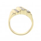 1.20 Carat Princess Cut Channel Setting Diamonds Mens Ring 14K Yellow Gold