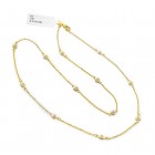 0.90 Carat Round Diamonds By The Yard Necklace In 14K Yellow Gold