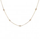 0.50 Carat Round Diamonds by the Yard Necklace 14K Rose Gold