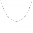 0.50 Carat Round Diamonds by the Yard Necklace 14K White Gold