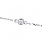 1.75 Carat Round Diamonds by the Yard Necklace 14K White Gold 6.0gr
