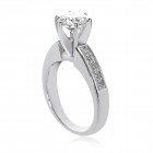 1.95 Carat J-SI3 Natural Round Cut Diamond Engagement Ring 14K White Gold 