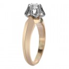 0.45 Carat Round Cut Diamond Vintage Engagement Ring 14K Rose Gold