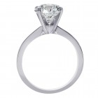 2.24 Carat Round Brilliant Cut Diamond Solitaire Engagement Ring 14K White Gold