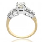 1.80 Carat I-VS2 Natural Round Cut Diamond Engagement Ring 18K Two Tone Gold