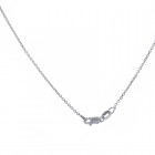 0.15 Carat Round Cut Diamond Heart Pendant on Cable Link Chain 14K White Gold