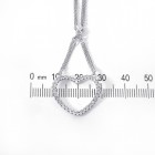 0.50 Carat Round Cut Diamond Heart Necklace 14K White Gold