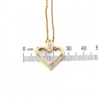 0.25 Carat Diamond Heart Pendant 10K Yellow Gold With 14K Yellow Gold Chain