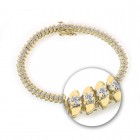 2.00 Carat Round Brilliant Cut Diamond Tennis Bracelet 10K Yellow Gold