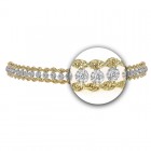 1.00 Carat Round Cut Diamond Rope Chain Tennis Bracelet 10K Yellow Gold