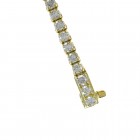 6.15 Carat Round Cut Diamond Tennis Bracelet 14K Yellow Gold
